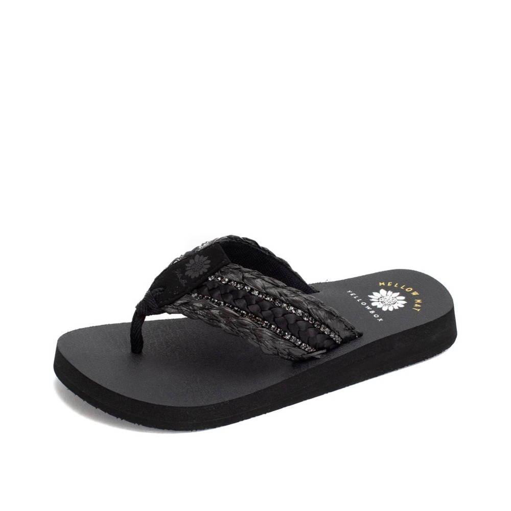 Yellow box Norla Flip Flop color black medium width